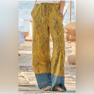 Sundance Yellow and Blue Flare Jumpsuit